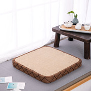 蒲团坐垫日式家用凳子，竹编禅修榻榻米，打坐冥想跪垫拜佛圆形加厚垫