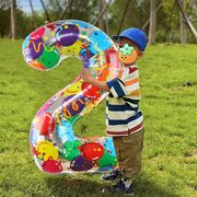 超大号彩色数字气球儿童生日周岁派对装饰布置男女孩拍照氛围道具