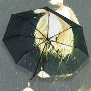 个性太阳伞防晒防紫外线遮阳伞黑胶雨伞女折叠晴雨两用伞男自动r