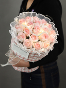 小香风香皂玫瑰花束女生生日礼物送女朋友闺蜜实用18岁结婚妇女节