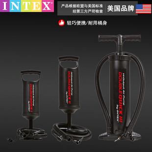INTEX充气泵大号手拉泵充抽两用气泵室内户外通用压力手泵打气筒
