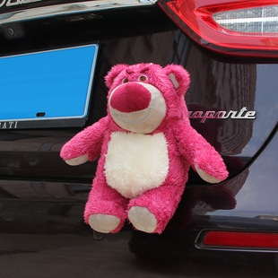 汽车摆件草莓熊车尾(熊车尾，)挂件玩偶尾部，装饰品公仔小车车后车外车内娃娃
