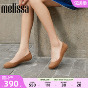 melissa梅丽莎春季女士，丝绒单鞋经典，小圆头芭蕾鞋33894
