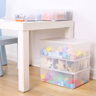 积木收纳盒儿童玩具零食配件塑料分格乐高元件颗粒分类整理储物箱