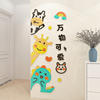 创意男女孩卧室墙面装饰小图案遮丑墙贴纸儿童房间布置幼儿园门贴