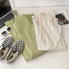rena小清新绿色褶皱肌理，感气质吊带，连衣裙+镂空针织罩衫背心裙