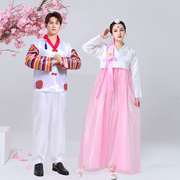朝鲜舞蹈服装女士宫廷婚庆，日常演出服朝鲜民族，舞台礼服男士古装秋