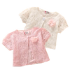 棉女童外搭披肩薄款小外套短袖蕾丝坎肩儿童宝宝开衫空调衫夏季