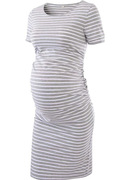 2023eBay欧美女装圆领短袖条纹孕妇装连衣裙