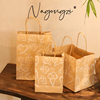 日系甜品打包纸袋定制蛋糕店烘焙手拎水果捞外卖包装面包手提袋子