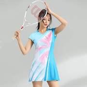 羽毛球服套装女网球连体运动短裤裙显瘦时尚速干夏季队服团购