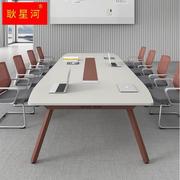 创意会议室桌长桌简约现代培训桌长条桌大小型洽谈桌椅组合工作台