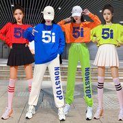 韩版啦啦队表演班服男女团体运动会中学生拉拉操演出爵士舞台套装