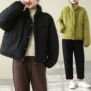 大码羽绒棉服女冬季短款棉衣2023年韩版面包服小个子宽松棉袄