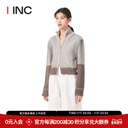 mm6设计师品牌iinc23aw短款拉链长袖针织开衫外套上衣女