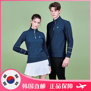 vitro韩国羽毛球服套装男女，款拉链运动长袖t恤短裙长裤