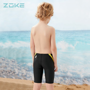 洲克男童泳裤专业儿童泳衣男孩zoke中大童训练青少年五分游泳裤