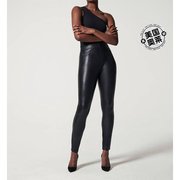 spanx女式黑色仿皮革及踝紧身裤 - 黑色 美国奥莱直发