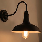创意爱迪生美式工业复古壁灯老式路灯阳台弯管网红抖音锅盖壁灯