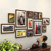 装饰欧式相框墙客厅餐厅r相片墙创意组合挂墙画框12框大实木照片