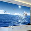 3d立体风景壁纸沙滩海景，大型壁画客厅卧室，电视背景墙纸墙布影视