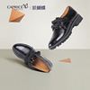 德国caprice凯蝴蝶女鞋，低跟真皮系带，单鞋英伦风休闲皮鞋h23700