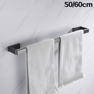 德国304不锈钢拉丝灰色，毛巾单杆卫生间挂毛巾，浴巾架简约款