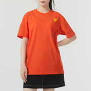 Vans范斯红色短袖女上衣24夏季趣味图案宽松舒适休闲运动T恤