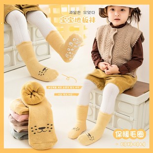 shiyue匙悦宝宝地板袜，秋冬毛圈加厚硅胶防滑儿童学步袜婴幼儿点胶
