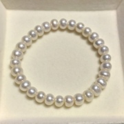 海南天然珍珠手链天然淡水珍珠手串7-8mm强光珍珠手链送女友礼物