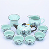 青花瓷青瓷功夫茶具套装盖碗，古茶道杯长嘴，茶壶杯青花瓷整套