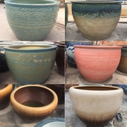 景镇陶瓷工艺 欧式颜色釉陶瓷水缸 容器花盆摆件