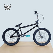 showke20寸bmx铬钼钢极限表演小轮，花式单车自行车运动街车黑银