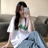 韩版情侣装字母印花宽松短袖T恤