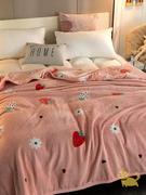 冬天床单冬季珊瑚绒单件毛绒毯子双面加绒人宿舍法兰绒毛毯铺床垫