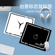 电脑logo鼠标垫苹果标志拯救者，小米华为品牌，标小号桌垫纯白色黑色