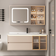 智能现代简约浴室柜组合一体盆，卫生间收纳洗手洗脸盆柜组合洗漱台
