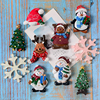 3D树脂冬季圣诞节小麋鹿礼物圣诞树冰箱贴磁贴冰箱装饰磁性贴创意