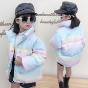 女童棉衣冬季中小童韩版加绒，加厚一件过冬面包服女孩棉袄外套