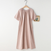 纯色简约套头圆领大码睡裙女夏季纯棉双层纱布薄款宽松家居服睡衣