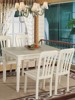 欧式餐桌椅组合美式白色桌椅田园，风格纯实木，韩式现代奶油风小户型