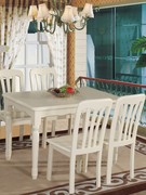 欧式餐桌椅组合美式白色桌椅，田园风格纯实木韩式现代奶油风小户型