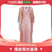 香港直邮潮奢 MISSONI 女士鱼骨纹印花V领长款罩衫连衣裙