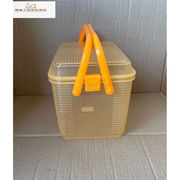 振兴塑料箱中号手提箱储物箱居家收纳箱杂物箱11L周转箱桔色大号
