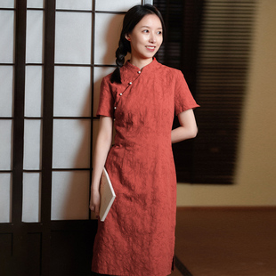 21cxc-243锦照芙蓉前世，今生复古轻中式高考，中考送考红色旗袍