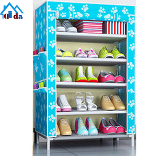 简易鞋柜简约无纺布防尘柜，防尘多层组装家用寝室鞋架置物架