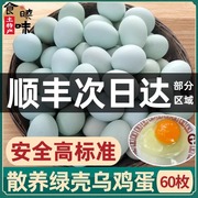 食晓味乌鸡蛋绿壳土鸡蛋60枚鸡蛋新鲜正宗农家散养谷物蛋发批整箱