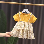 童装女童夏装，1周岁一岁半袖连衣裙