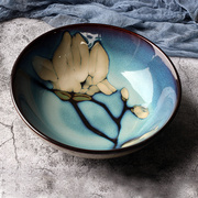 英8寸创意窑变拌面碗家用大号手绘日式汤碗沙拉碗欧式网红餐具