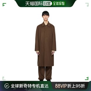 香港直邮潮奢auralee男士，棕色翻领大衣